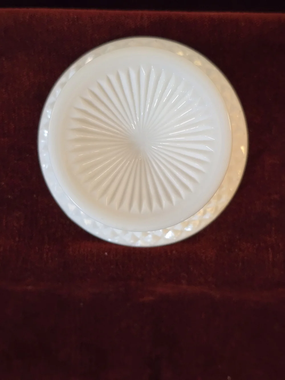 Vintage Imperial Glass Milk Glass Cape Cod Hobnail Pedestal Candy Dish Compote